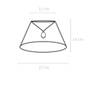 Lampunvarjostin Empire 22 cm Franza valkoinen