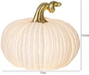 Pumpkin pöytäkoriste valkonen 15cm