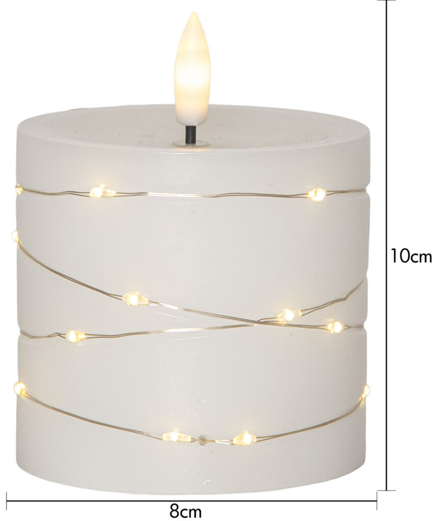 Flamme Dew LED-kynttilä 10 cm