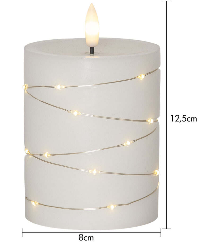 Flamme Dew LED-kynttilä 12,5 cm