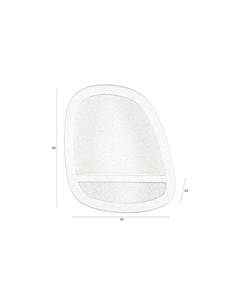 Seinähylly Marbelly 1 M beige