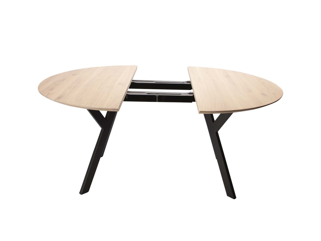 Jatkettava ruokapöytä MIAMI Ø128-178cm white oil+lakka