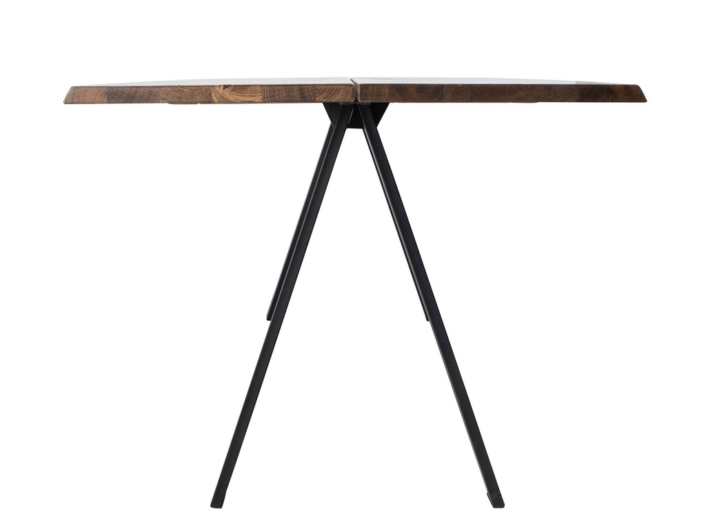 Ruokapöytä CURVE 110x72 cm valkoöljytty 