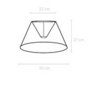 Lampunvarjostin Empire Lin  luonnonvalkoinen 50 cm 