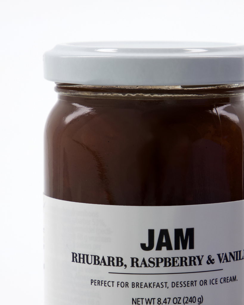 raparperi-, vadelma- ja vaniljahillo