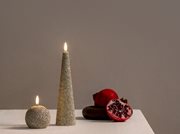 Glitter LED-kynttilä samppanja