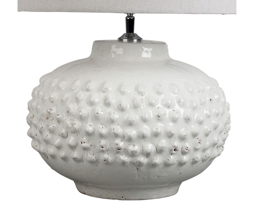 Lampunjalka valkoinen Terracotta