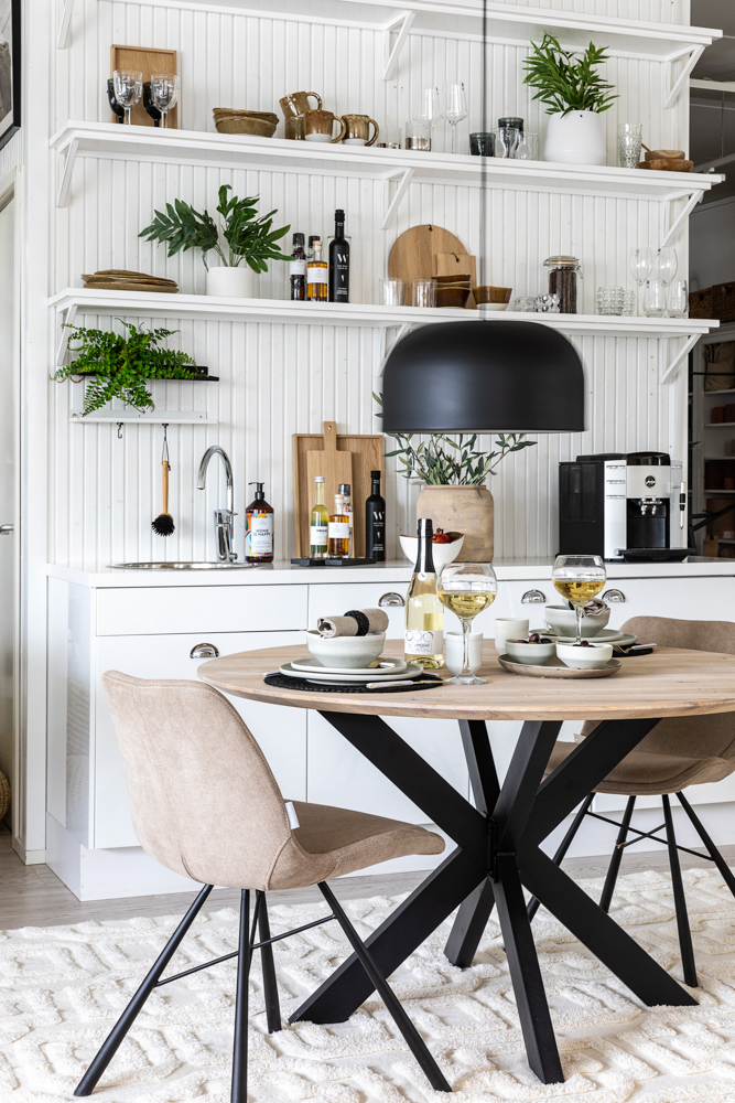 Bellante -ruokapöytä ø128 cm white