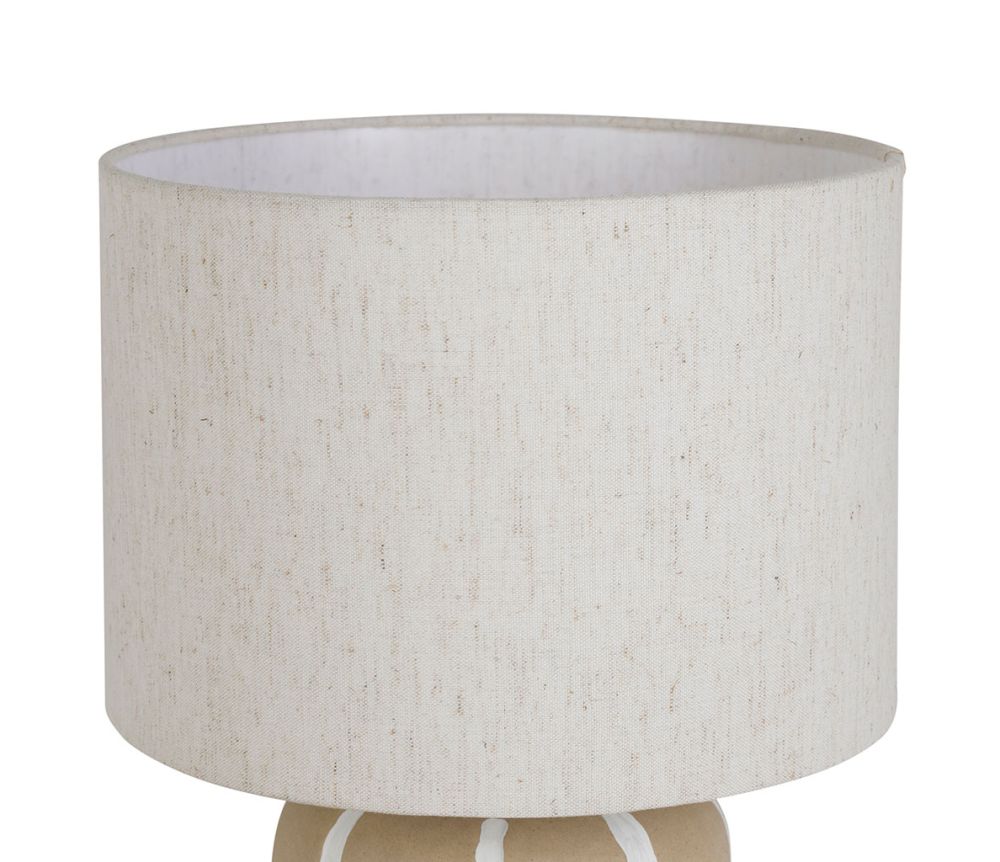 Lampunjalka ja varjostin beige/valkoinen