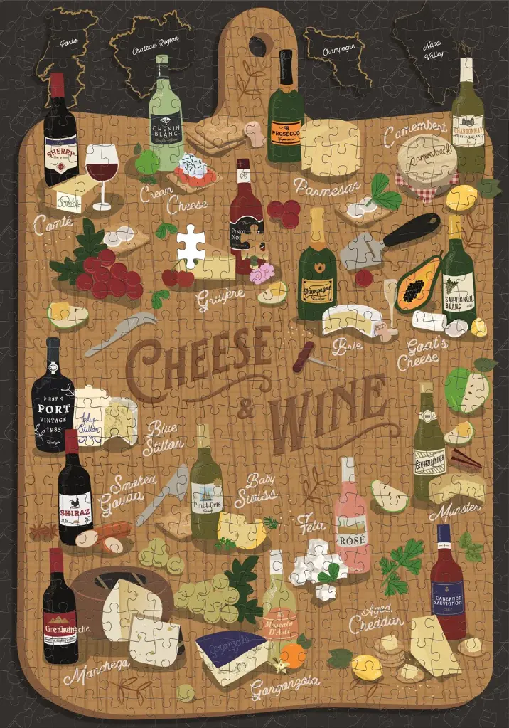 Cheese And Wine-500 Piece Jigsaw Puzzle