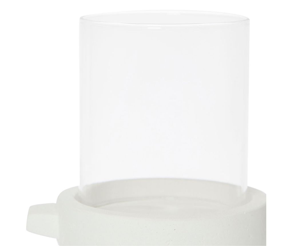 Kynttilälyhty 11 cm valkoinen