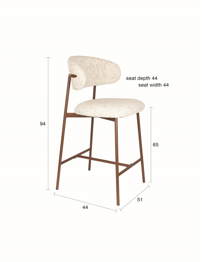 Counter Tuoli Claes Luonnonvalkoinen