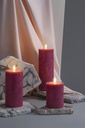 LED kynttilä, Rock, Melted, Vintage Rose, 74x150mm