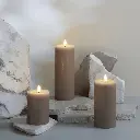 LED kynttilä, Rock, Melted, Sand, 74x100mm