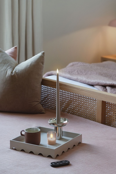 LED kynttilä, Silk, Slim, Kit Grey, 2-pack 23x250mm