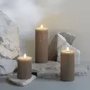 LED kynttilä, Rock, Melted, Sand 74x200mm 