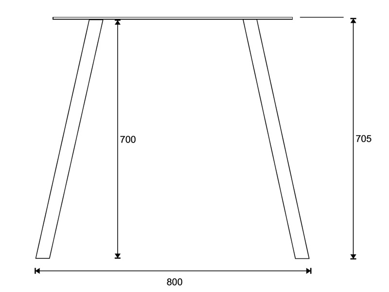 VINCI ruokapöytä 295x95cm
