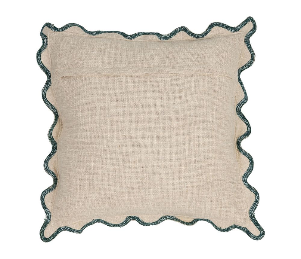 Tyynynpäällinen Dolce Vita Lumi, beige + smaragdinvihreä, 45 × 45 cm