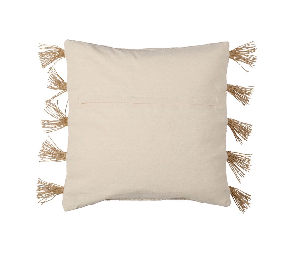 Tyynynpäällinen Tupsu 45x45cm luonnonvalkoinen