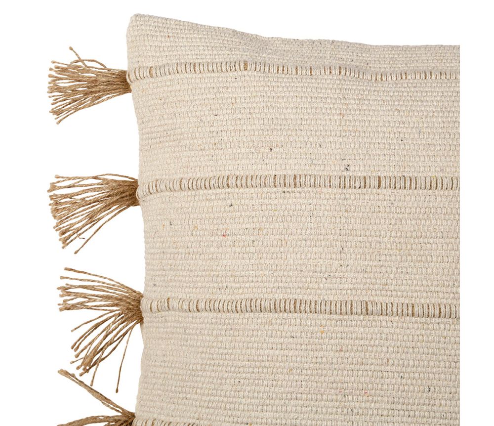 Tyynynpäällinen Tupsu 45x45cm luonnonvalkoinen