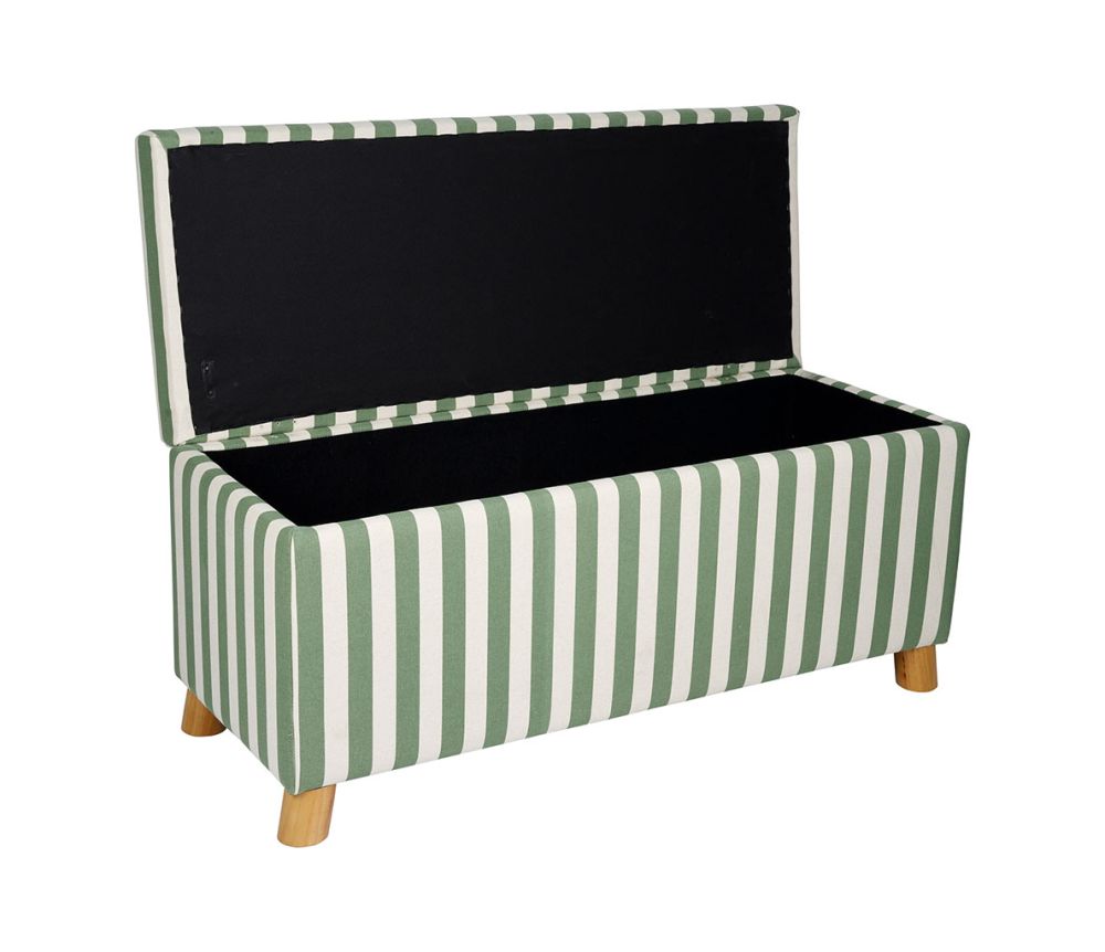 Säilytusrahi Vihreä- Valko raita