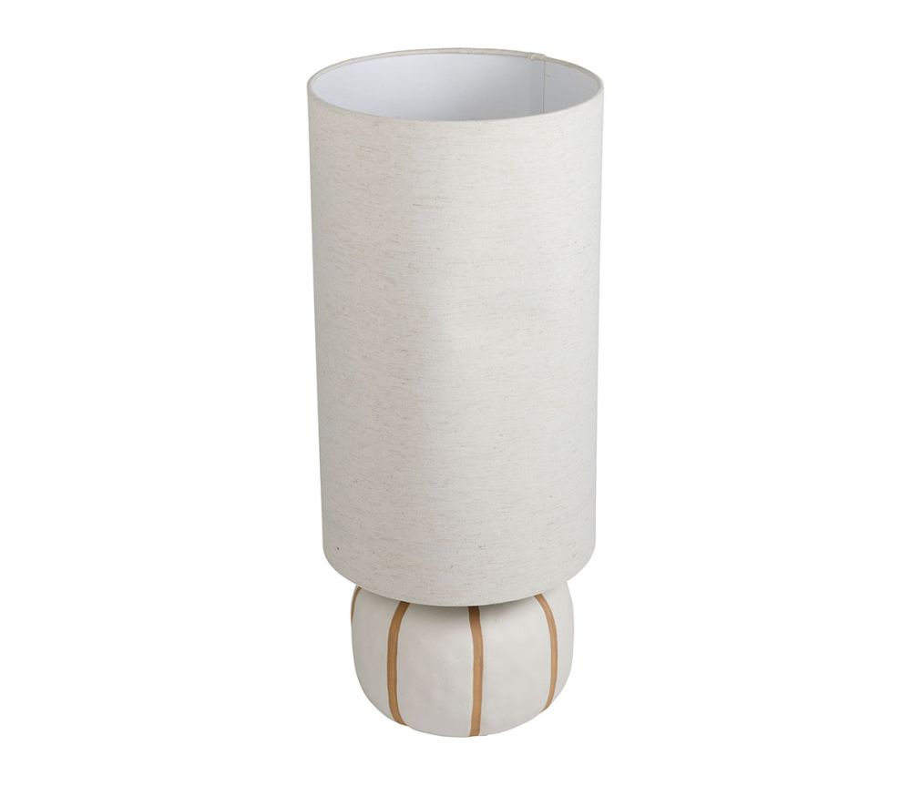 Pöytävalaisin & varjostin Beige-valkoinen