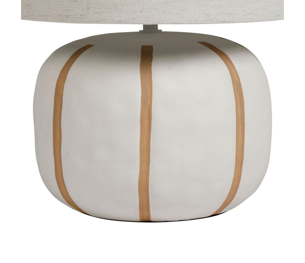 Pöytävalaisin & varjostin Beige-valkoinen