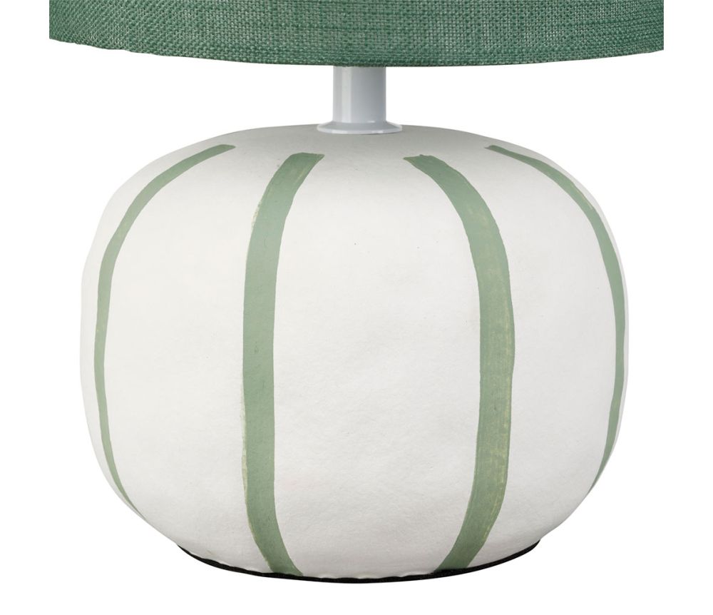 Pöytävalaisin Raita vihreä-valkoinen
