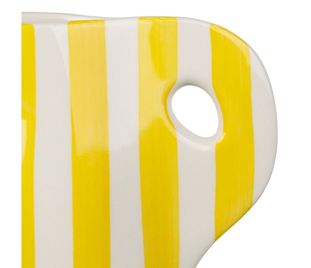 Vaasi kannu kelta-valko raita