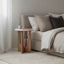 Amara marmorisivupöytä valkoinen