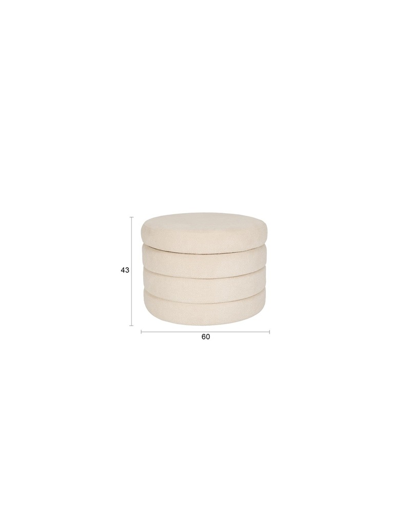 Rose pouf pyöreä rahi