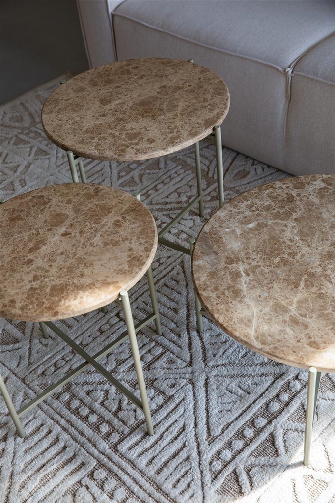 Towe marmorisivupöytä Beige M