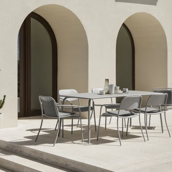 Ulkotuoli YUA WIRE silk gray 