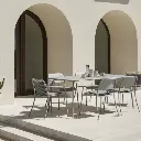 Ulkotuoli YUA WIRE silk gray 