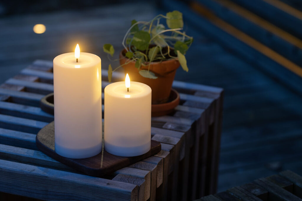 Aurinkokennokynttilä Flamme Saul 