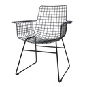 Tuoli käsinojilla WIRE musta