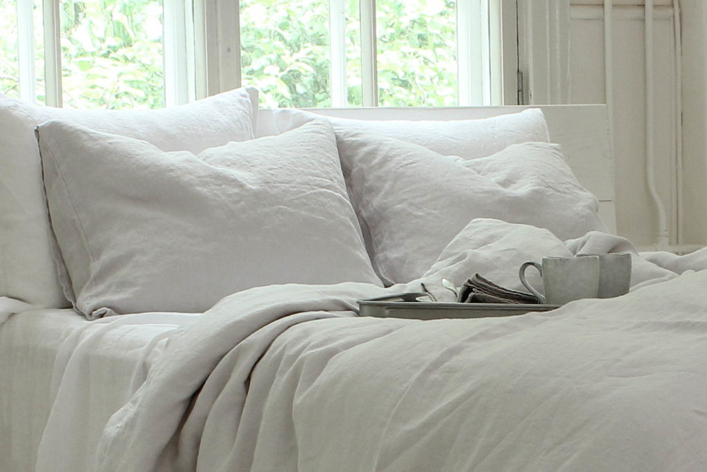 Heaven Linen tuplapussilakana 230 x 220 Vaaleanharmaa