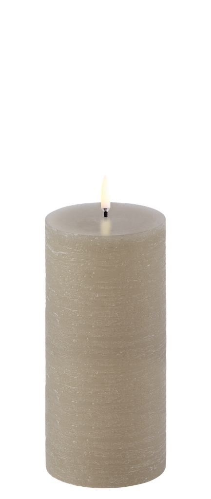 LED-kynttilä 7,8x15 cm Sandstone, Rustic