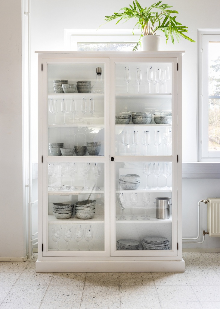 Vitriinikaappi CHIARA valkoinen