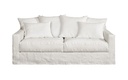 Pellavasohva CHANELLE 3-istuttava Newlin valkoinen