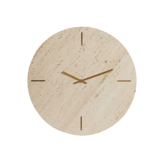 Seinäkello JENAY Ø43 cm travertiini, hiekka