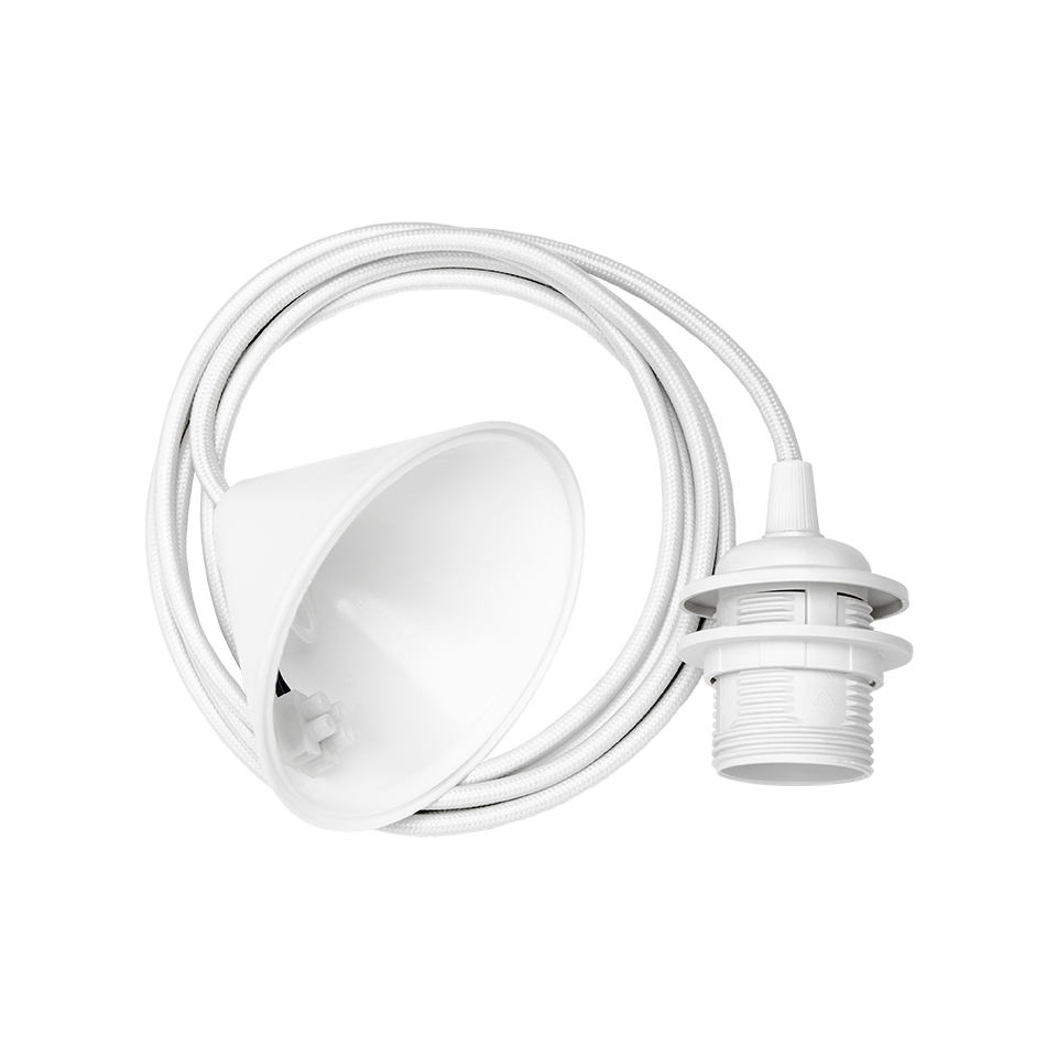 Valaisinjohto 2,1 m valkoinen