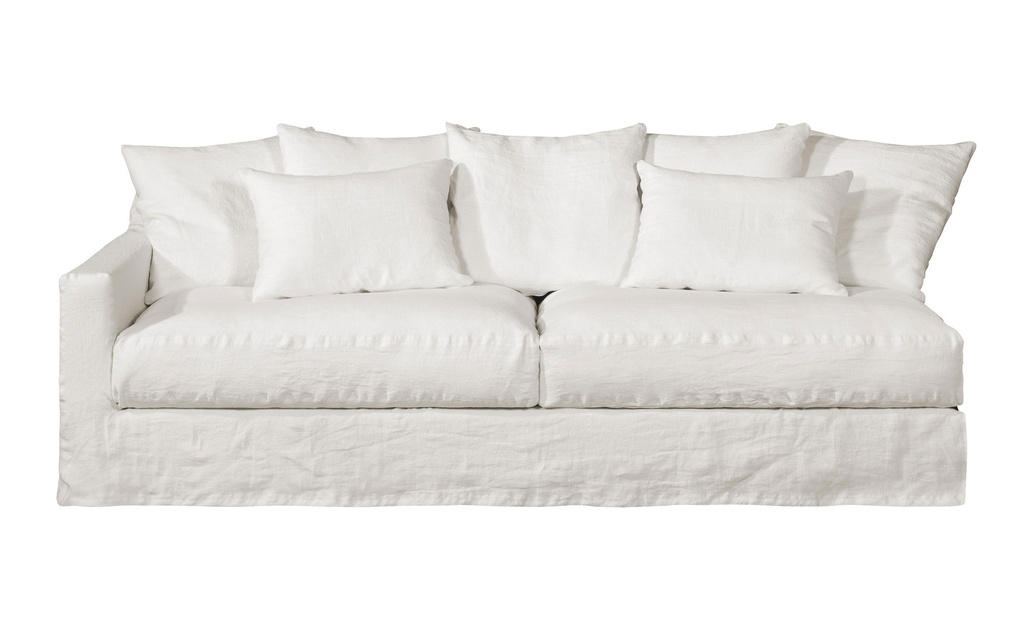 Sohvamoduuli 195cm vasen käsinoja Chanelle XL Newlin valkoinen