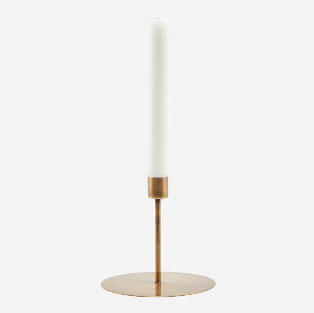 Kynttilänjalka ANIT, antiikki-messinki