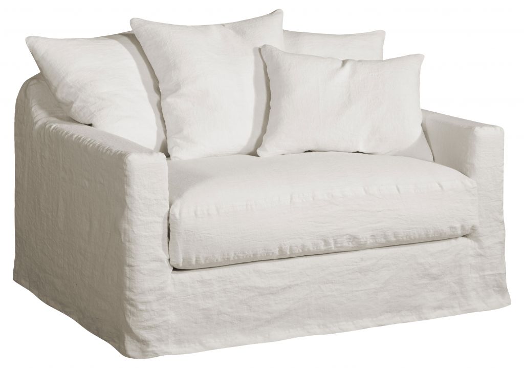 Loveseat CHANELLE Newlin valkoinen