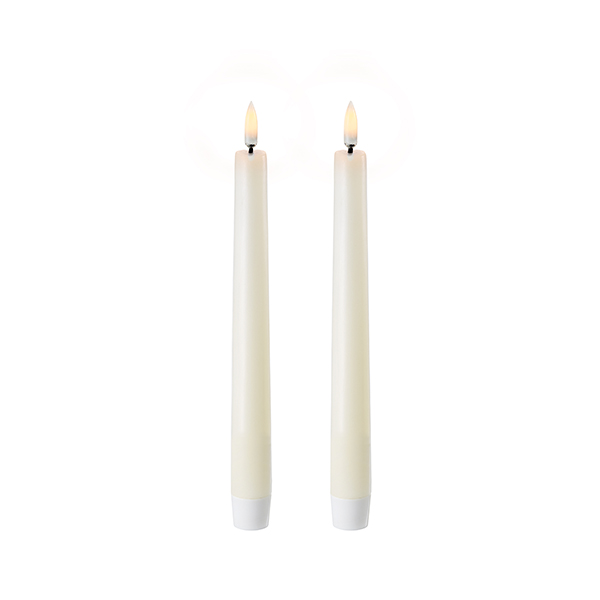 Led kruunukynttilä 2-setti Nordic White 25 cm