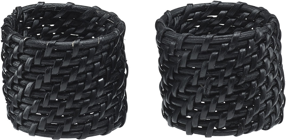 Serviettirengas ZOE 5x4,5cm musta