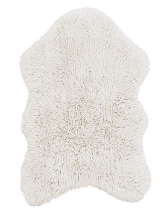 Villamatto WOOLLY valkoinen 75x110 cm