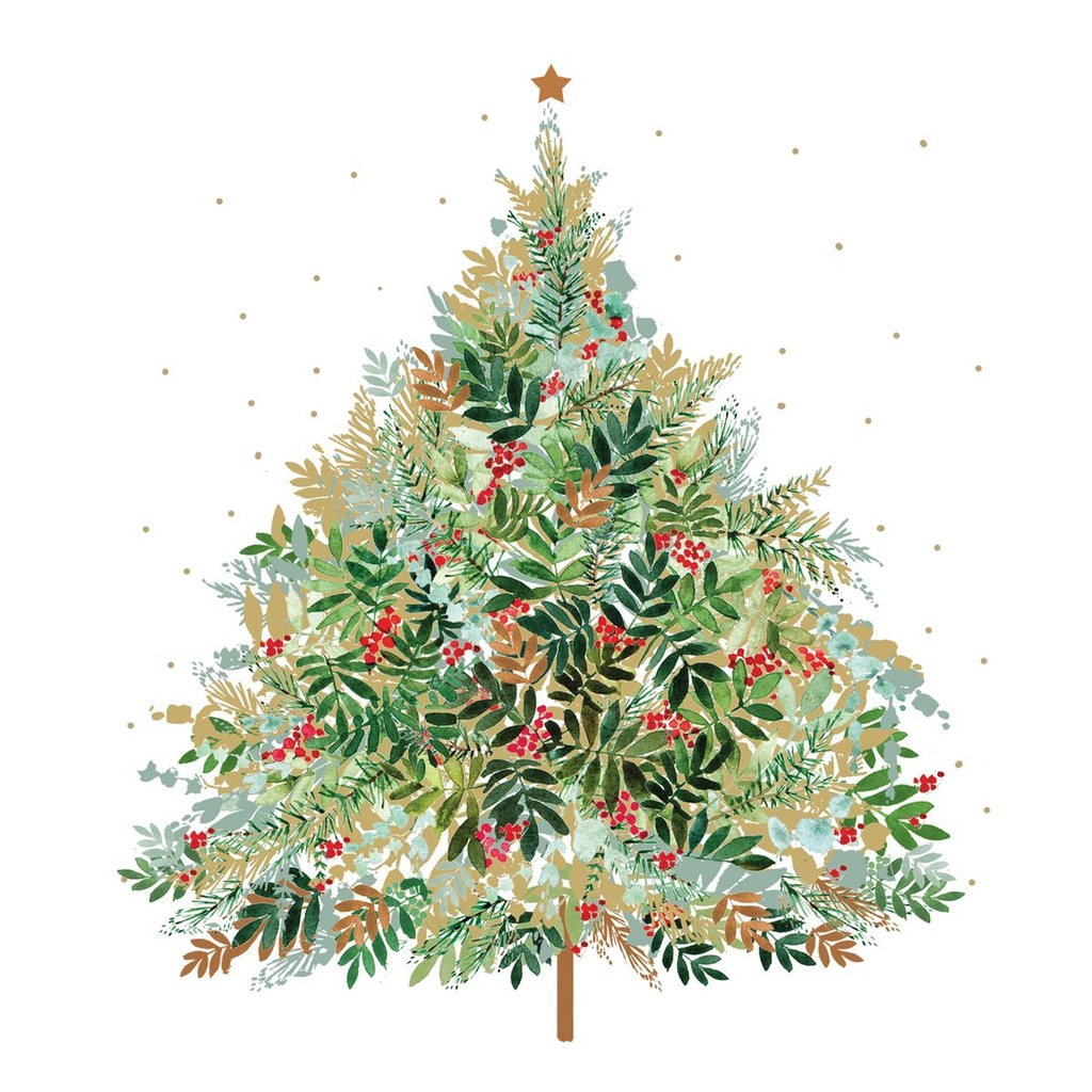 Servetti CHRISTMAS HILL TREE 33x33cm