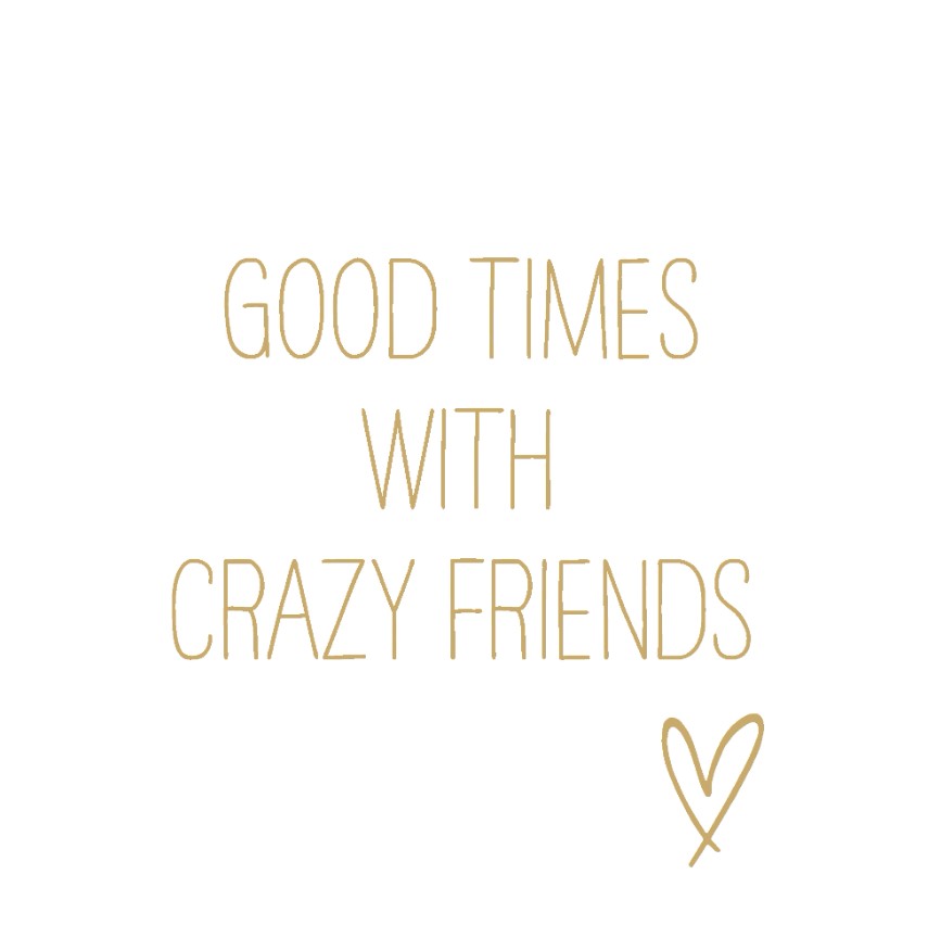 Paperiservietti CRAZY FRIENDS GOLD